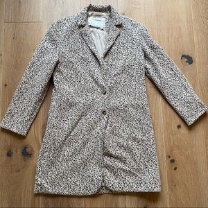 Anthropologie Cartonnier Sweater Jacket Size XS Leopard Animal Print
